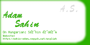 adam sahin business card